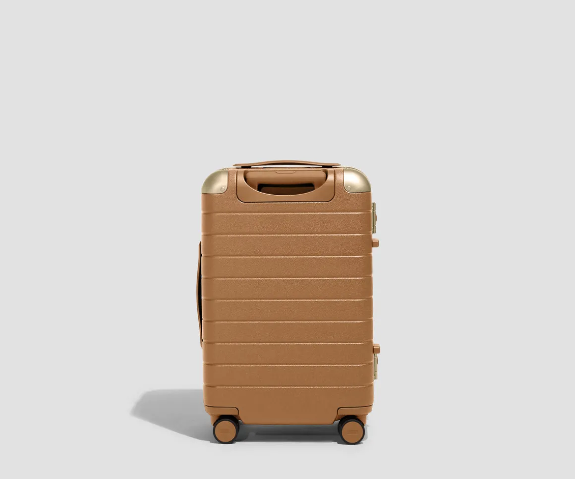 The Aluminum Edge Carry-On in Cognac Brown