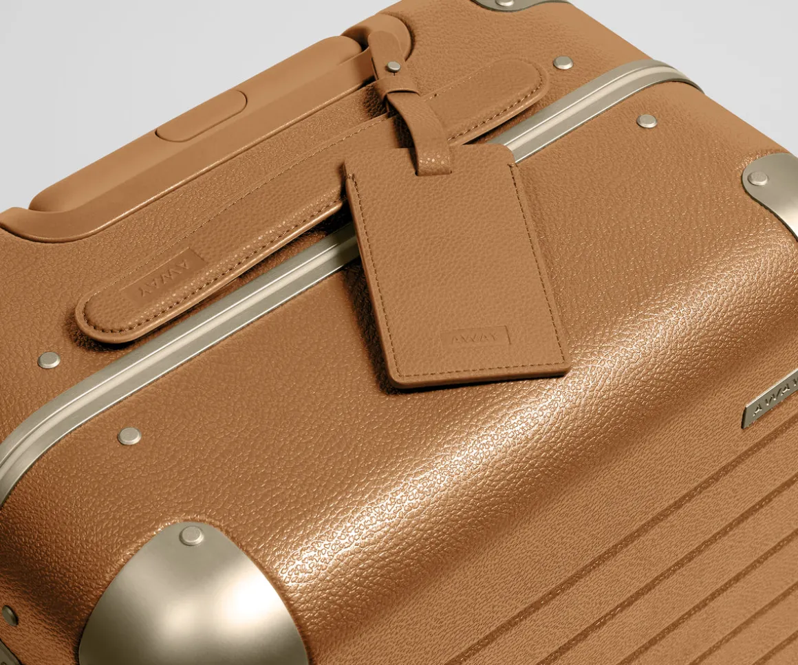 The Aluminum Edge Carry-On in Cognac Brown