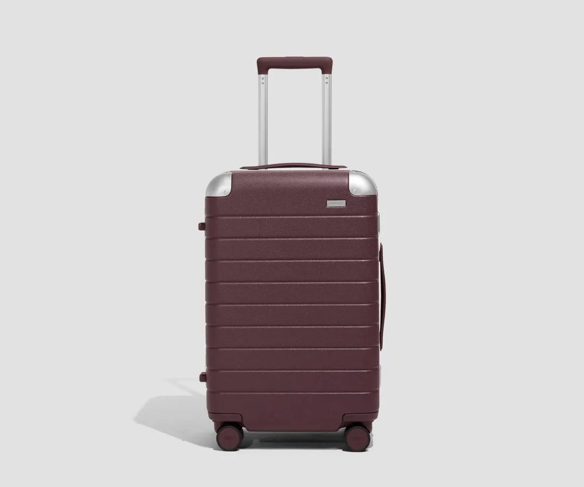 The Aluminum Edge Carry-On in Oxblood Red