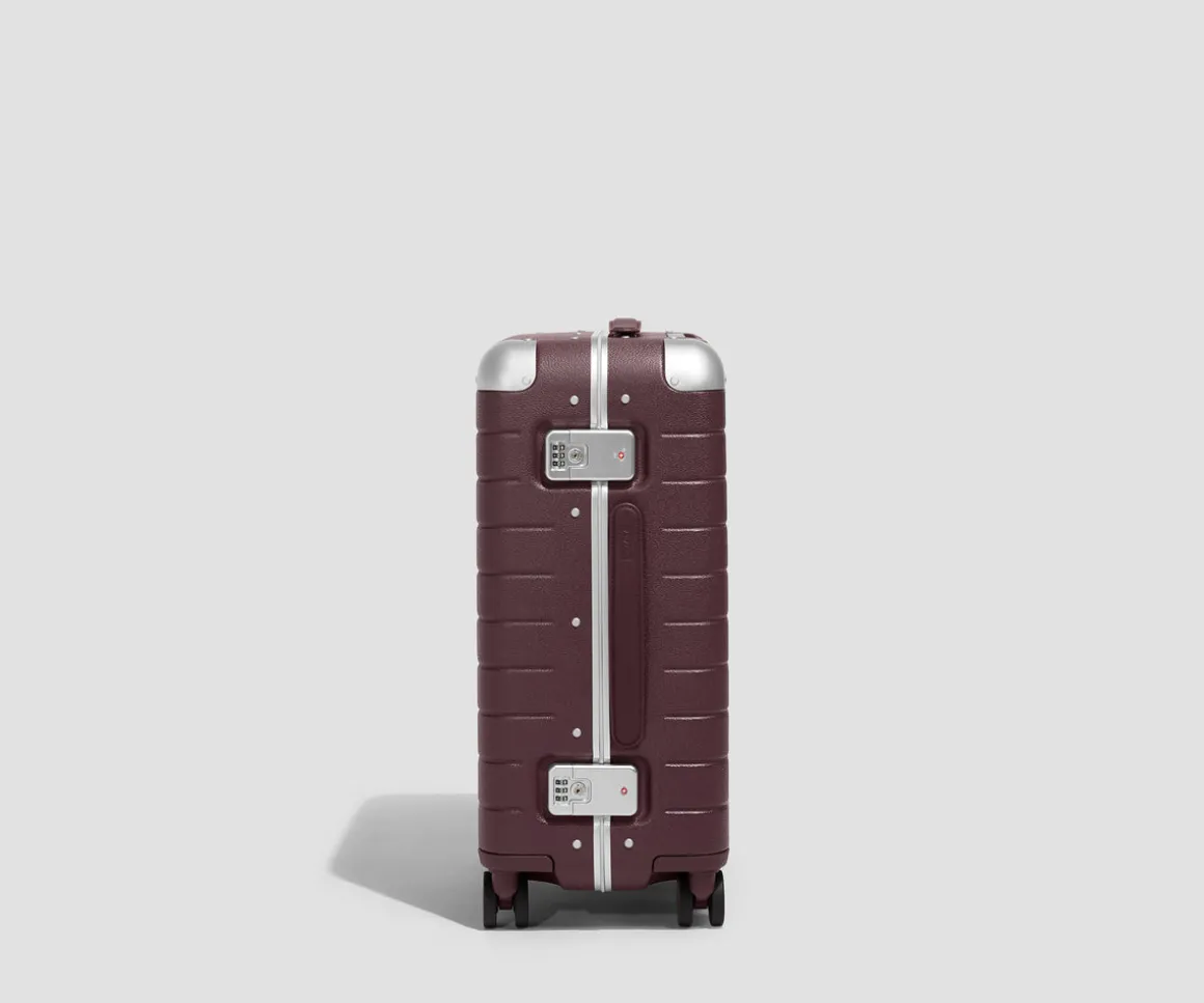 The Aluminum Edge Carry-On in Oxblood Red