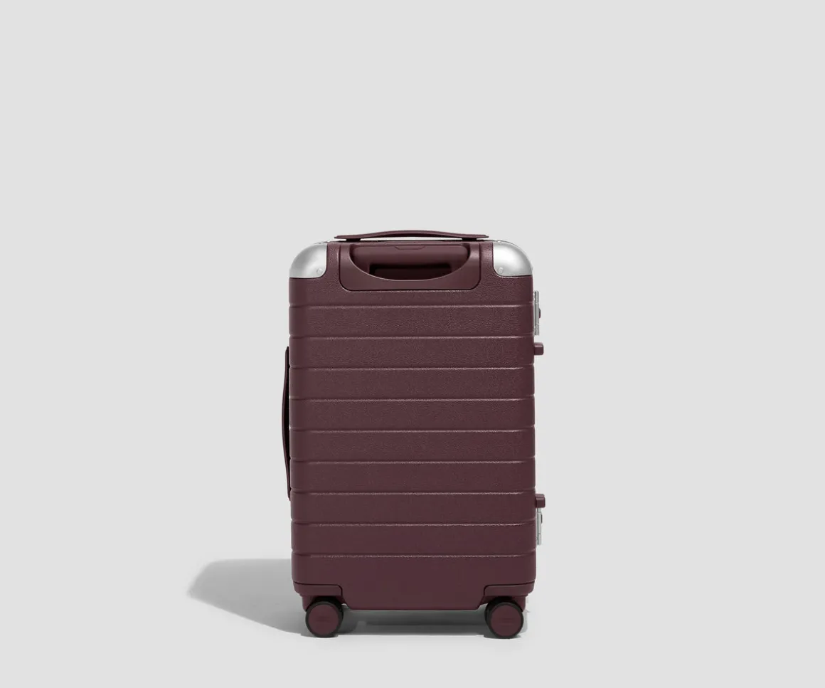 The Aluminum Edge Carry-On in Oxblood Red