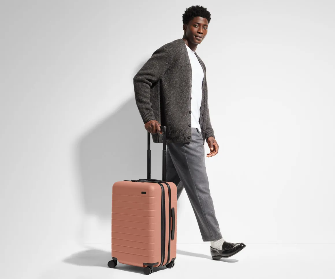 The Bigger Carry-On Flex in Clay Pink