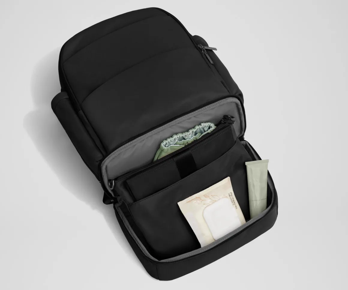 The Double Diaper Backpack in Jet Black