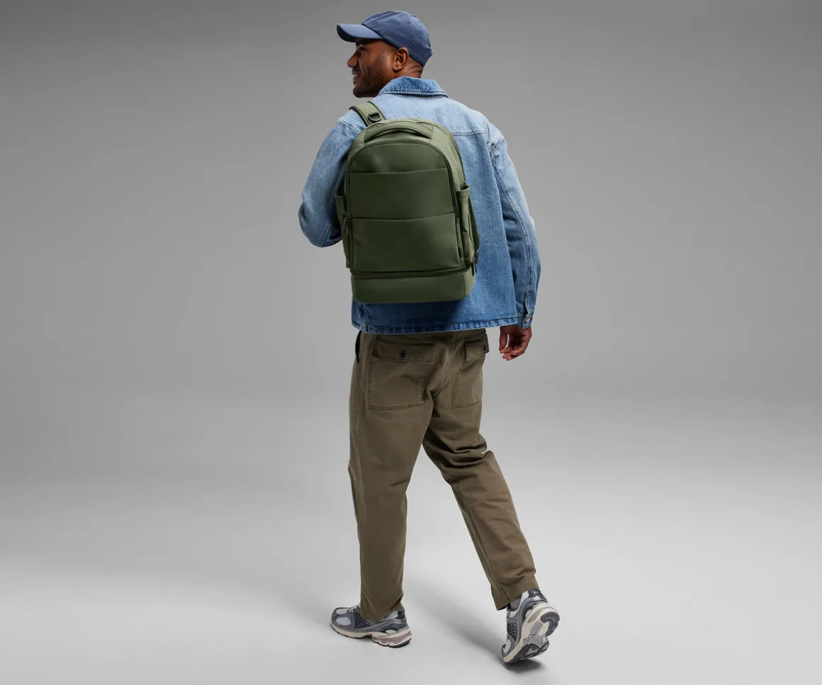 The Double Diaper Backpack in Olive Green