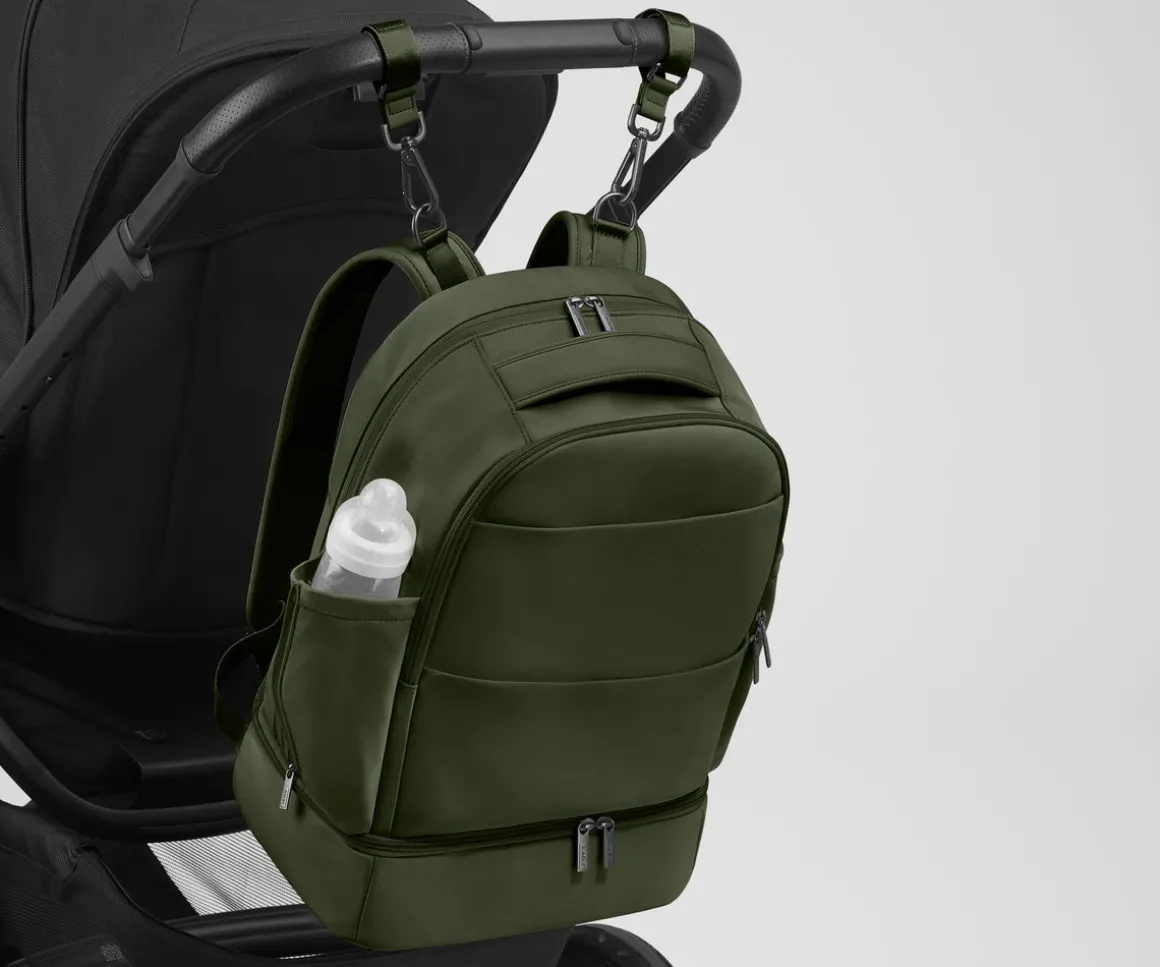 The Double Diaper Backpack in Olive Green