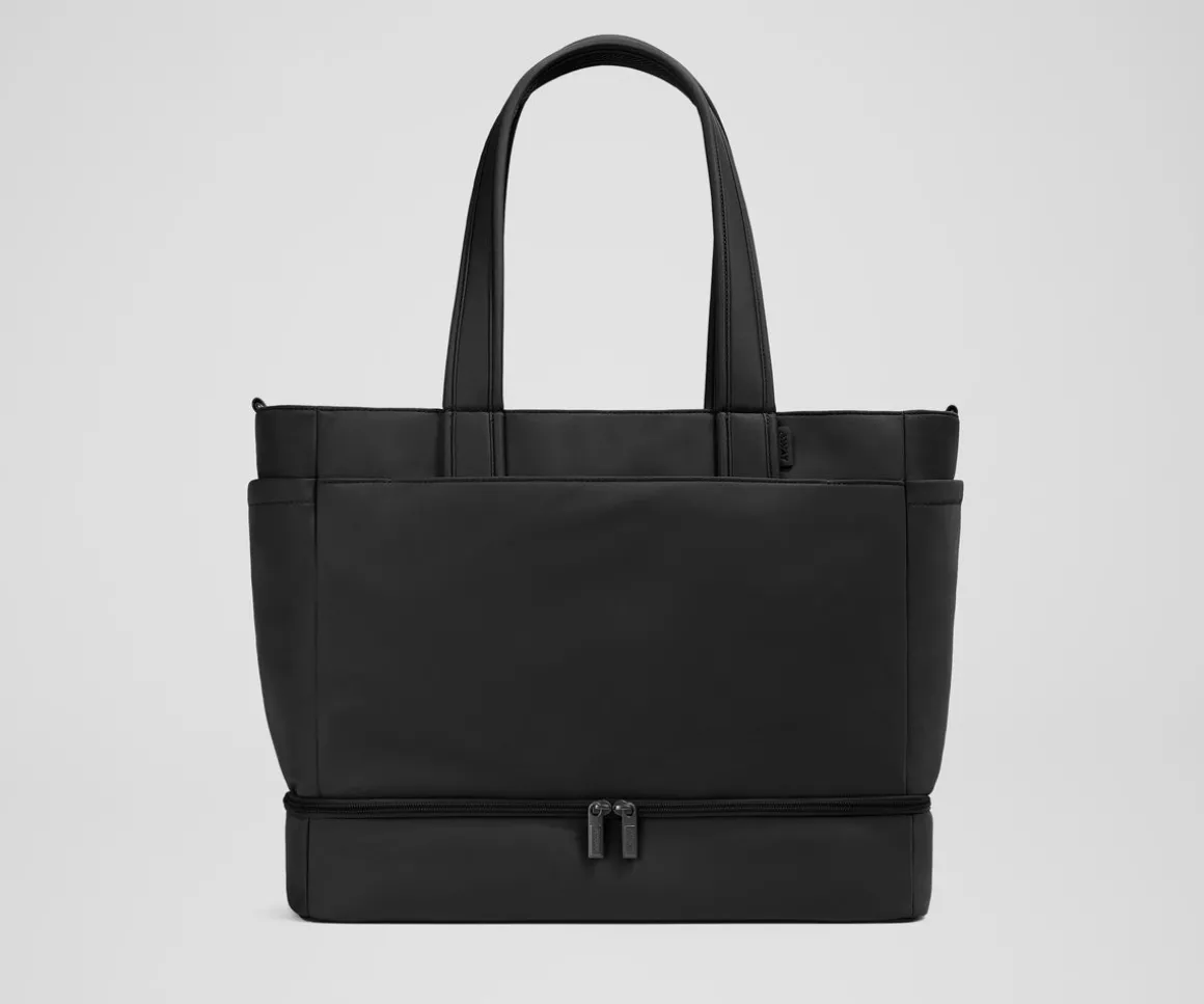 The Double Diaper Tote in Jet Black