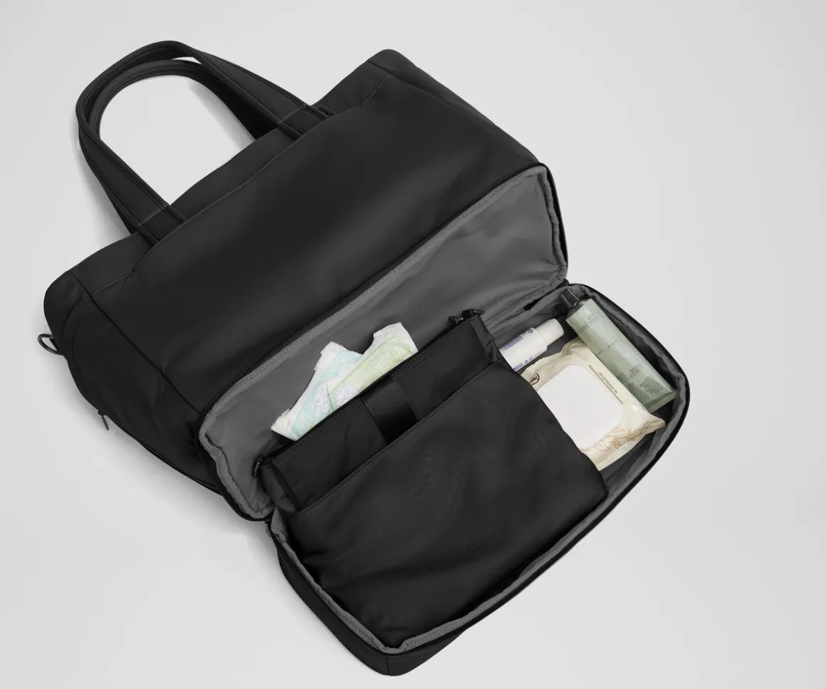 The Double Diaper Tote in Jet Black