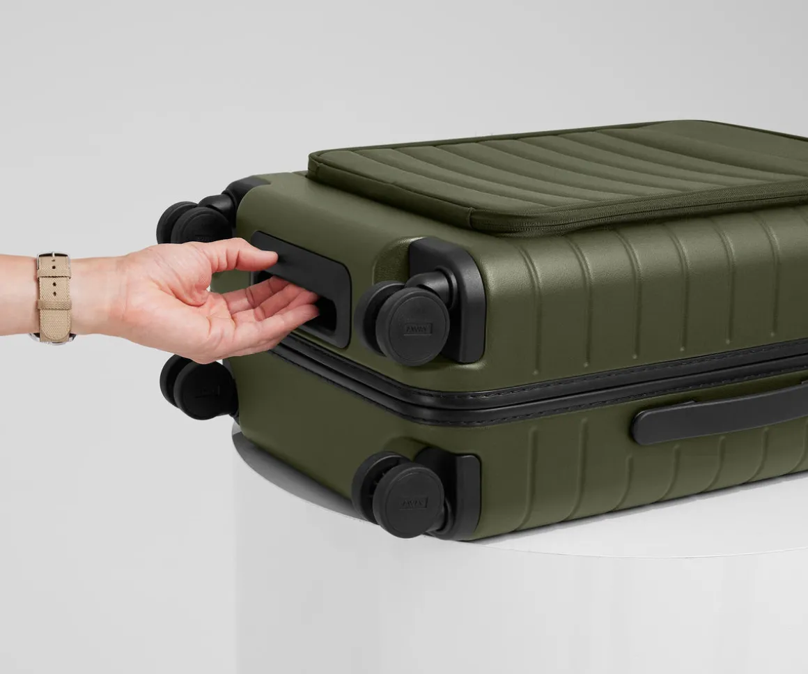 The Executive Bigger Carry-On in Olive Green
