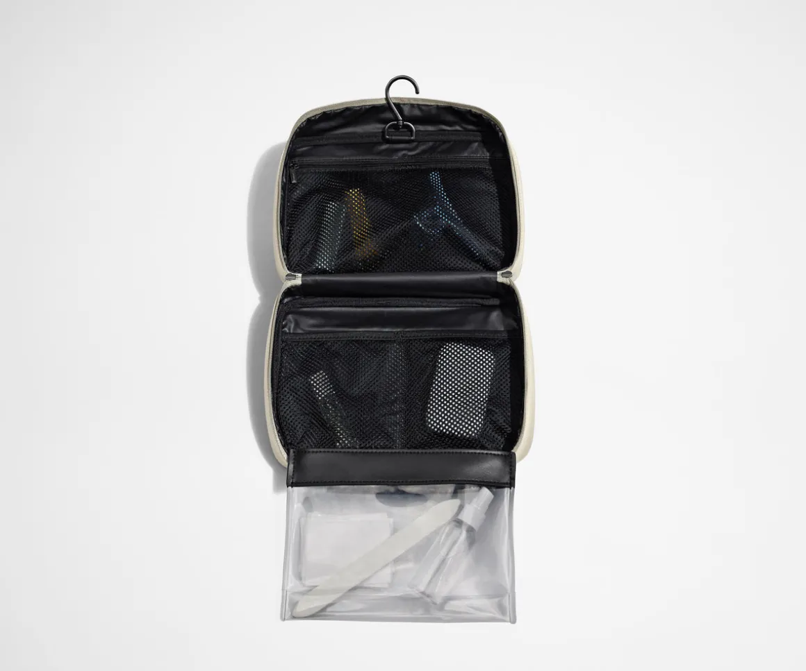The Hanging Toiletry Bag in Salt White