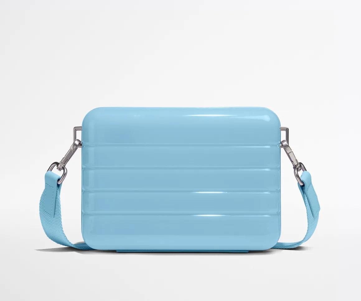 The Mini Crossbody in Glazed Opal Blue