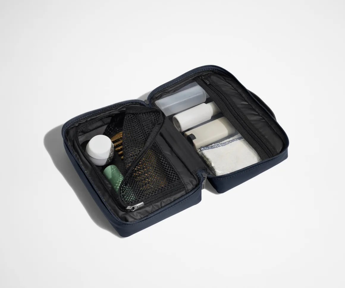 The Small Toiletry Bag in Navy Blue