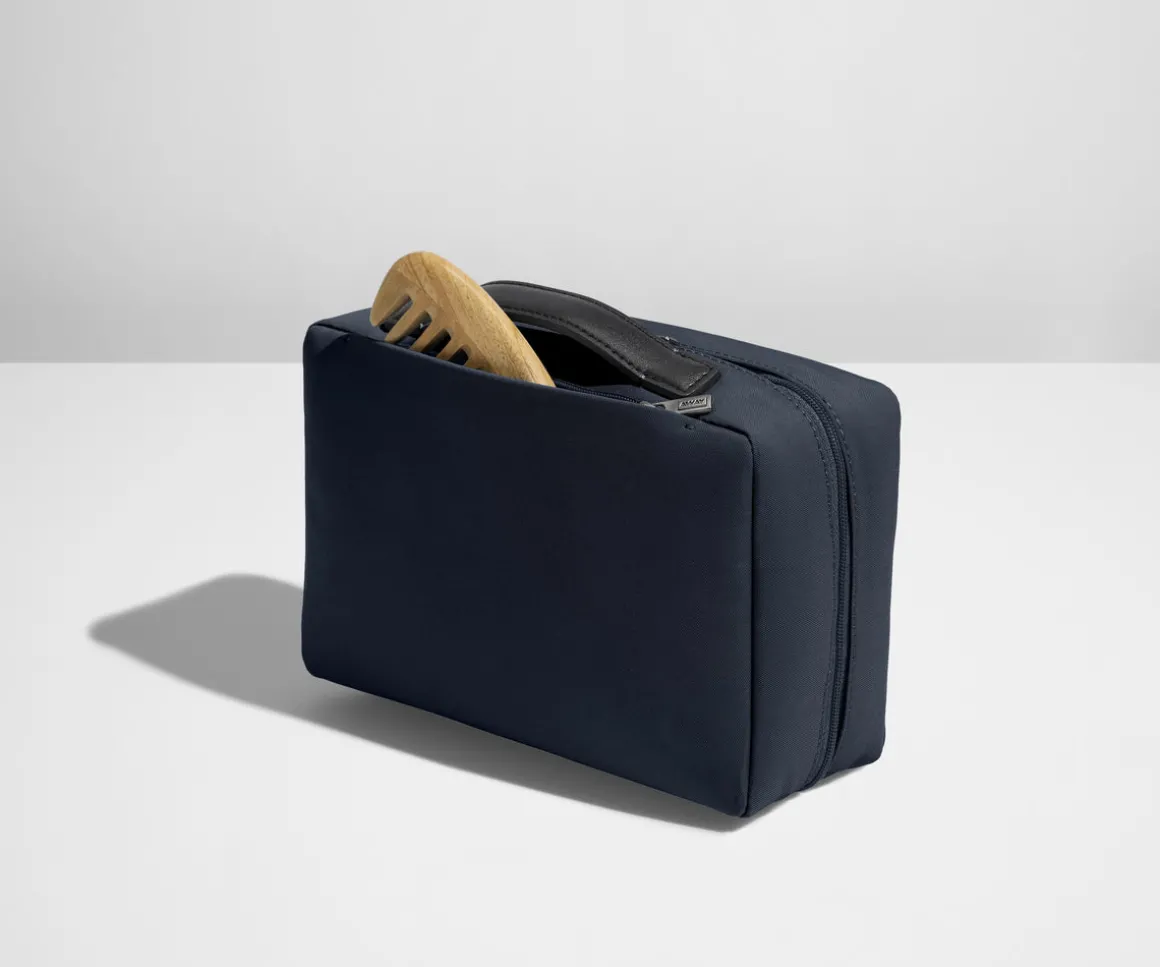 The Small Toiletry Bag in Navy Blue