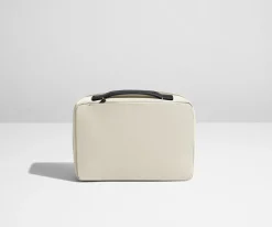 The Small Toiletry Bag in Salt White