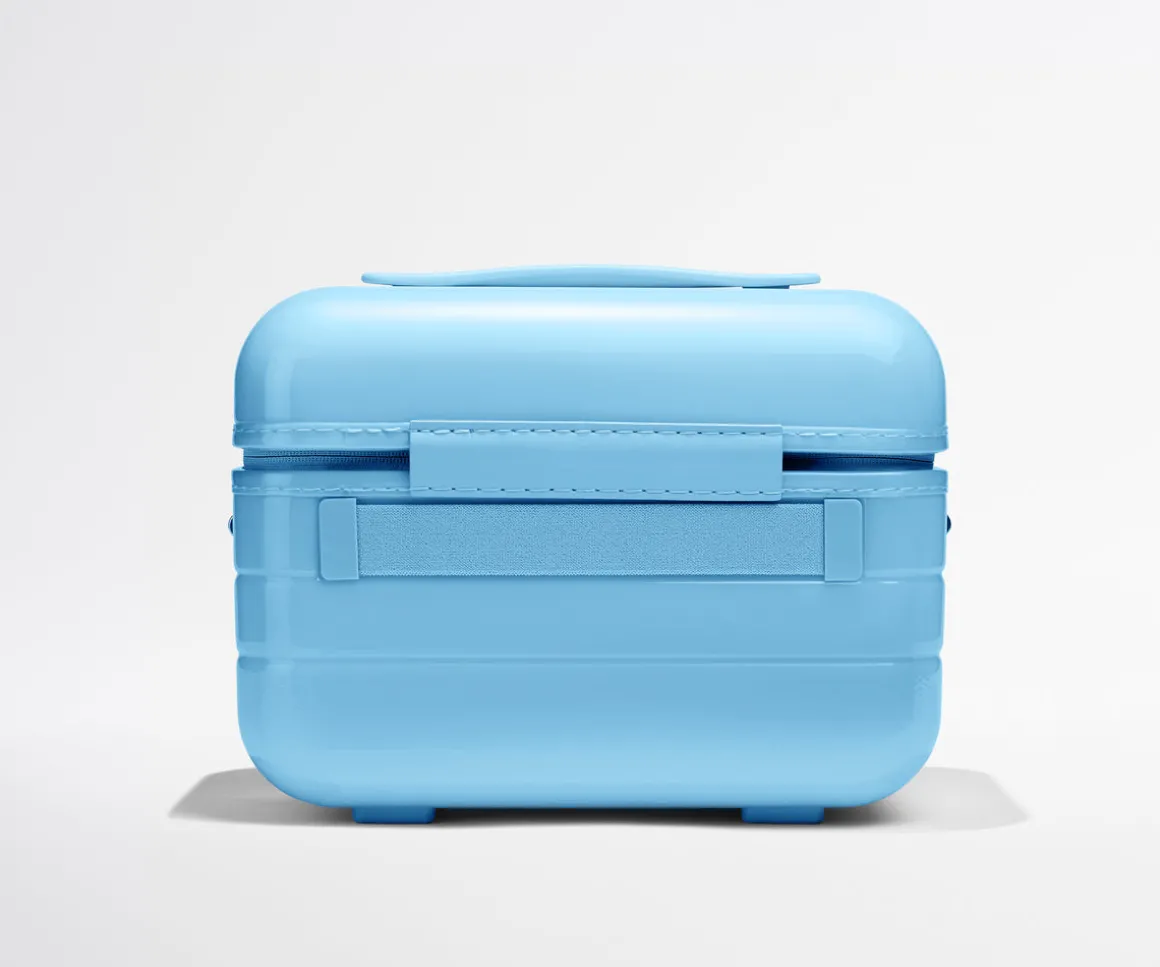 The Train Case in Glazed Opal Blue