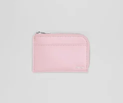 Zip Card Case in Glacial Pink