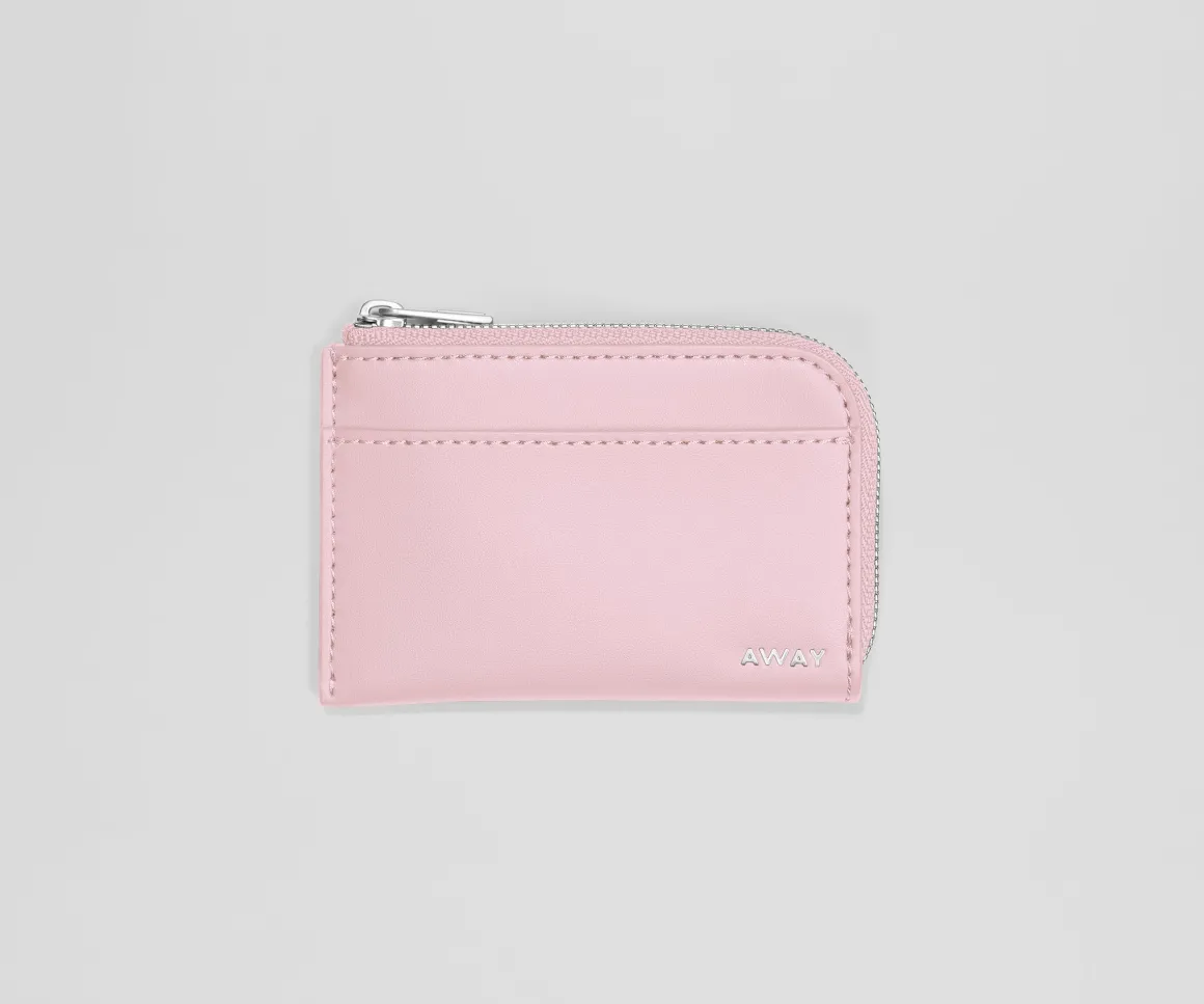 Zip Card Case in Glacial Pink