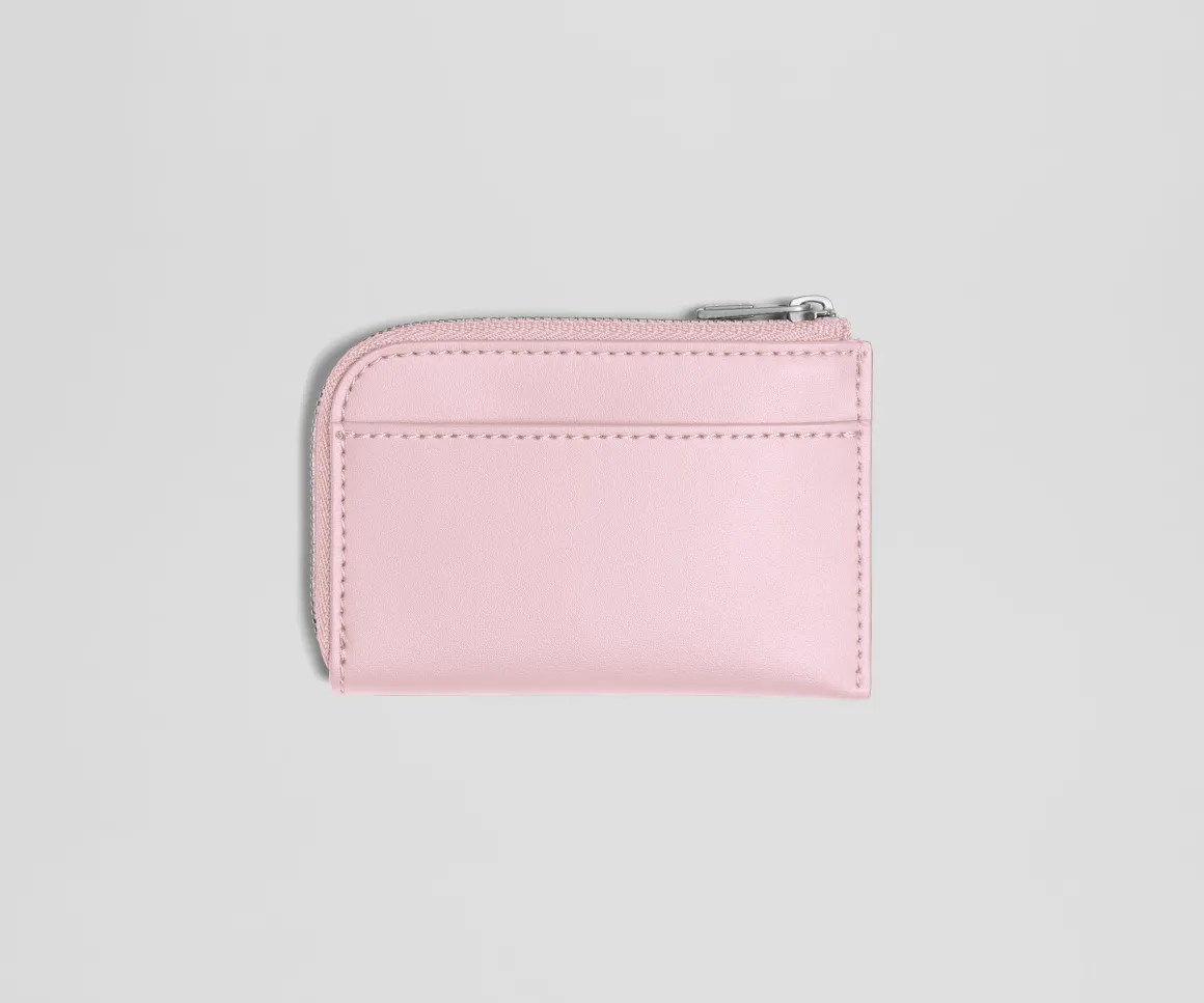 Zip Card Case in Glacial Pink