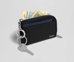 Zip Card Case in Jet Black